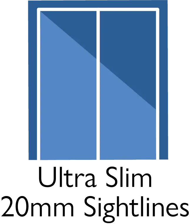 An icon representing a glass sliding door.
