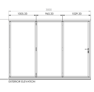 BiFold Door Technical Drawing